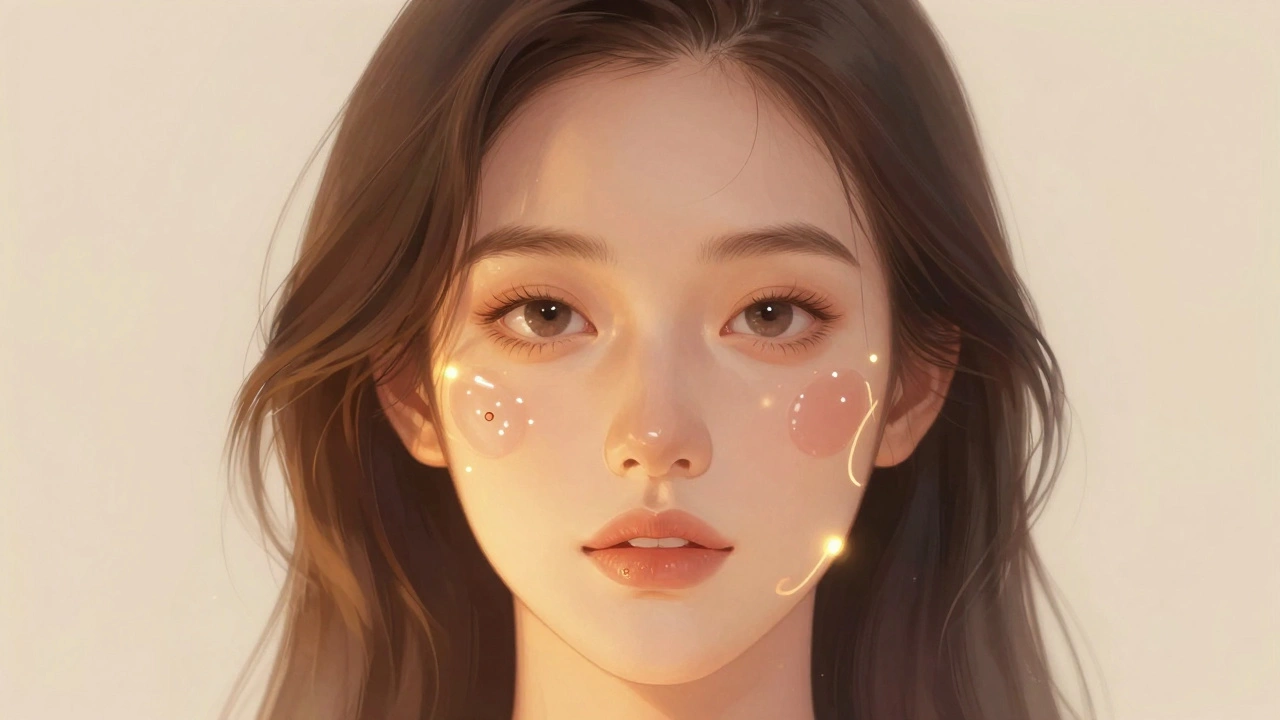 A woman with naturally enhanced facial features from injectables and light therapy.