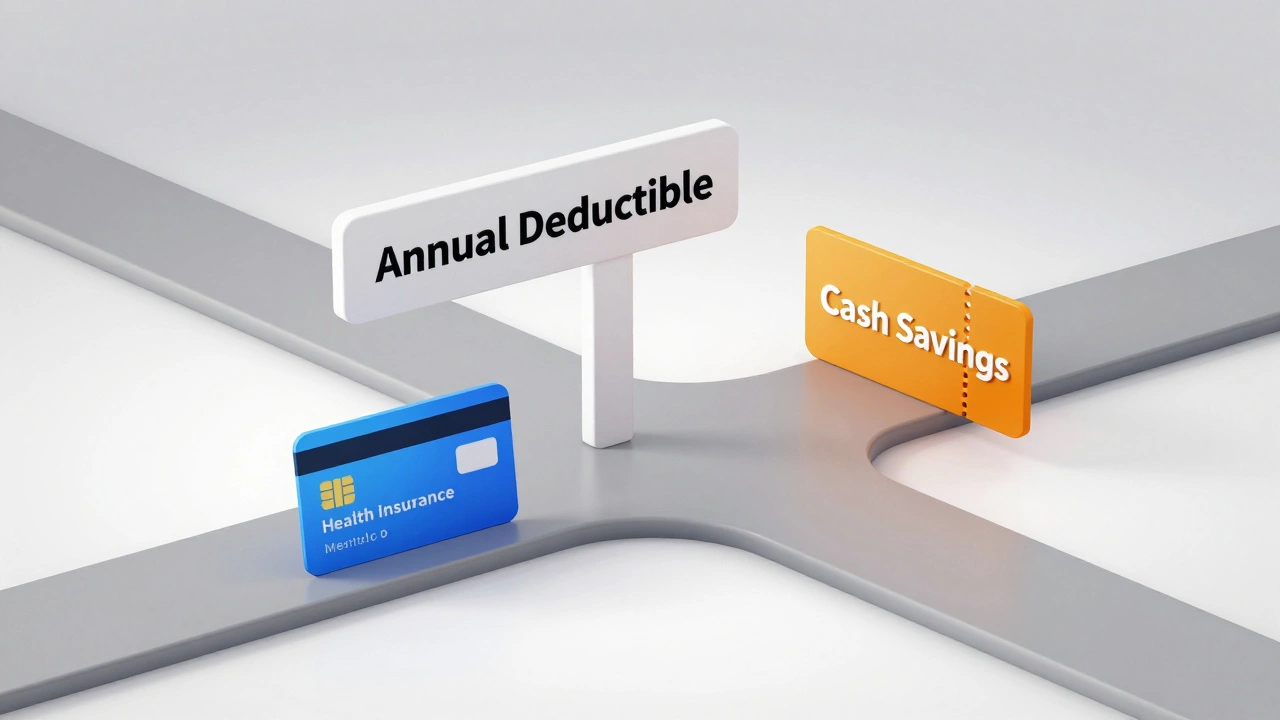 Conceptual illustration of choosing between health insurance and a discount coupon
