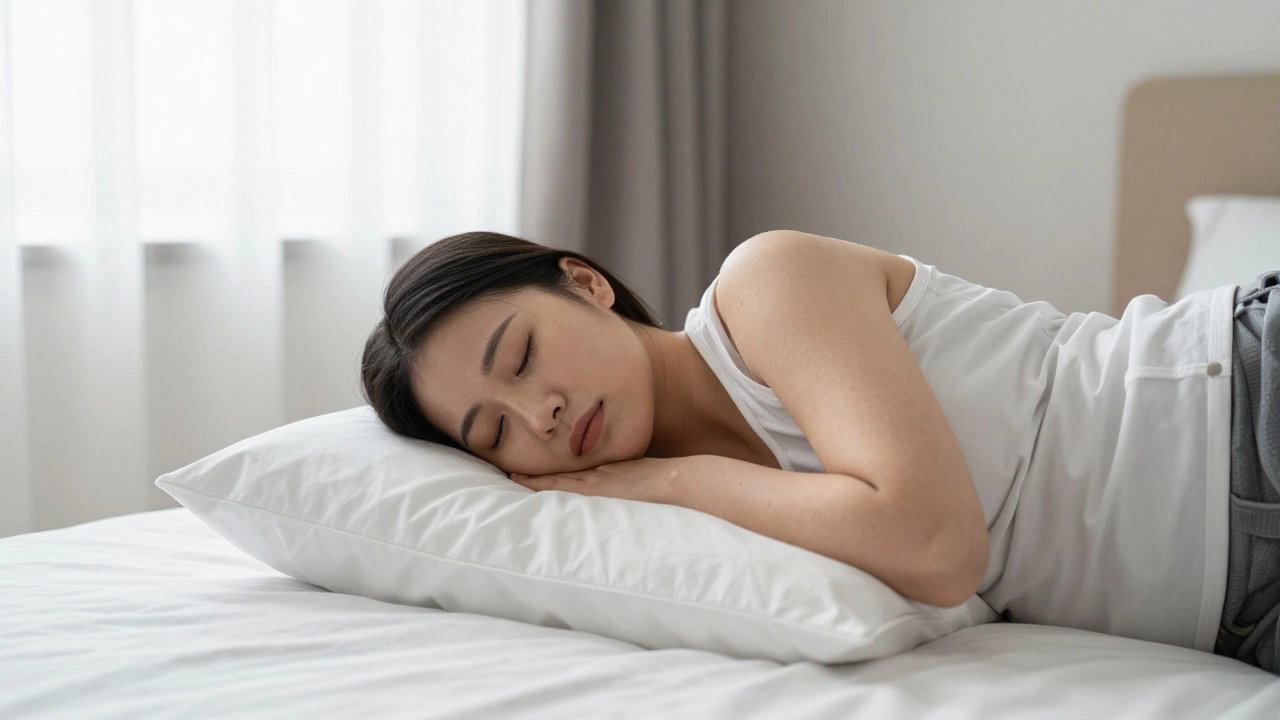 Patient recovering from major body contouring surgery at home